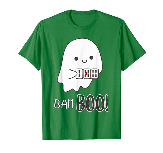 Halloween Ghost Playing Mahjong Spooky Bam Boo Funny Costume T-Shirt