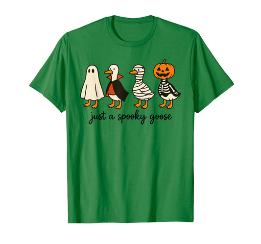 Just a Spooky Goose, Funny Goose in Halloween Costumes Kids T-Shirt