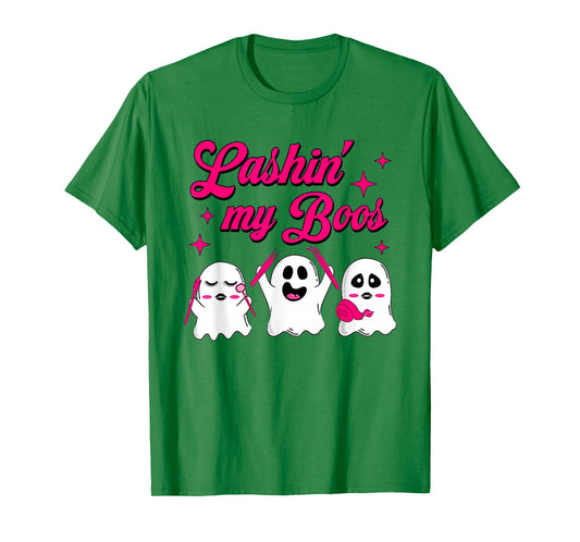 Lashin My Boos Halloween Spooky Lash Artist Lash Tech T-Shirt