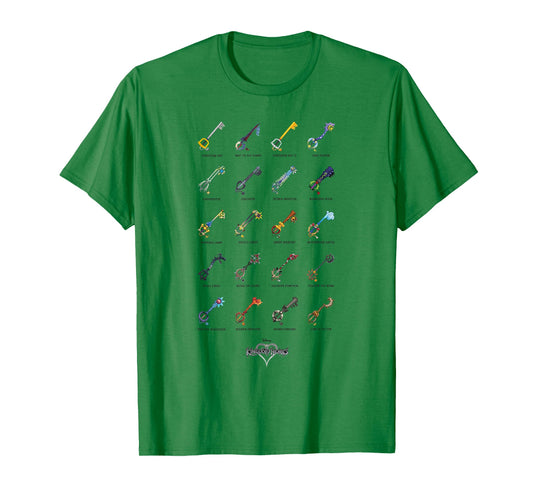 Disney Kingdom Hearts Keyblades with Names T-Shirt T-Shirt