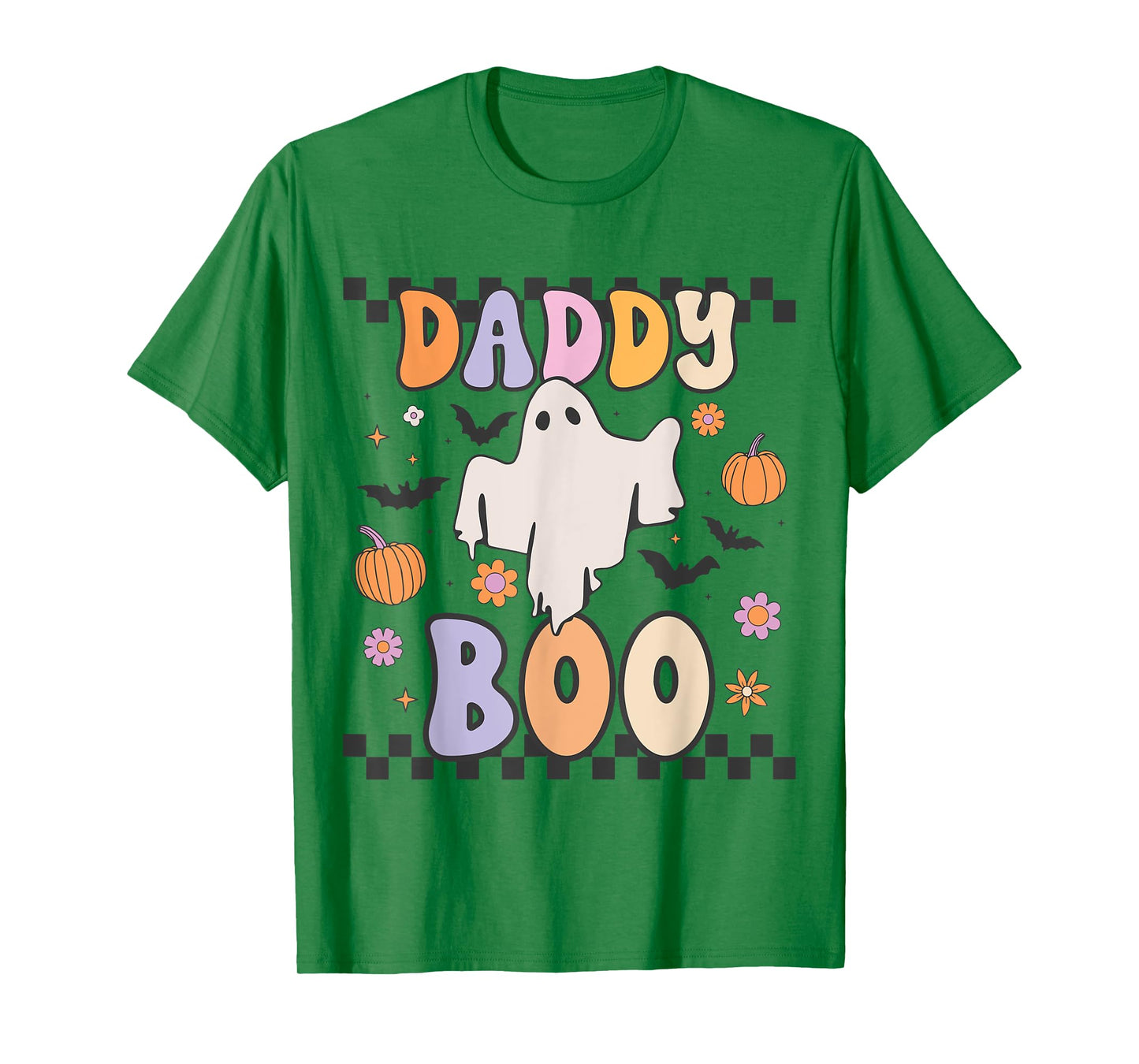 Daddy Boo Cute Retro Groovy Ghost Halloween Family Matching T-Shirt