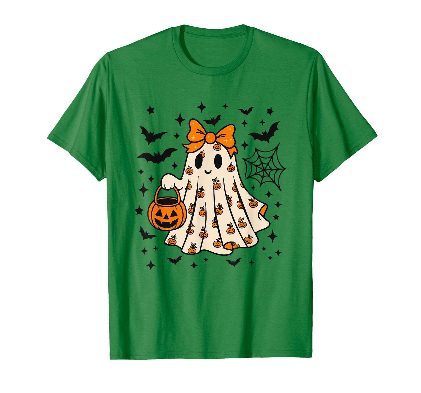 Cute Halloween Ghost with Pumpkin T-Shirt