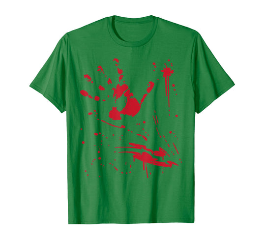 Bloody Handprint Funny Halloween Costume Men Women Kids T-Shirt