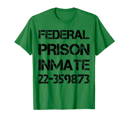 Halloween Federal Prison Jail Inmate Prisoner Costume T-Shirt