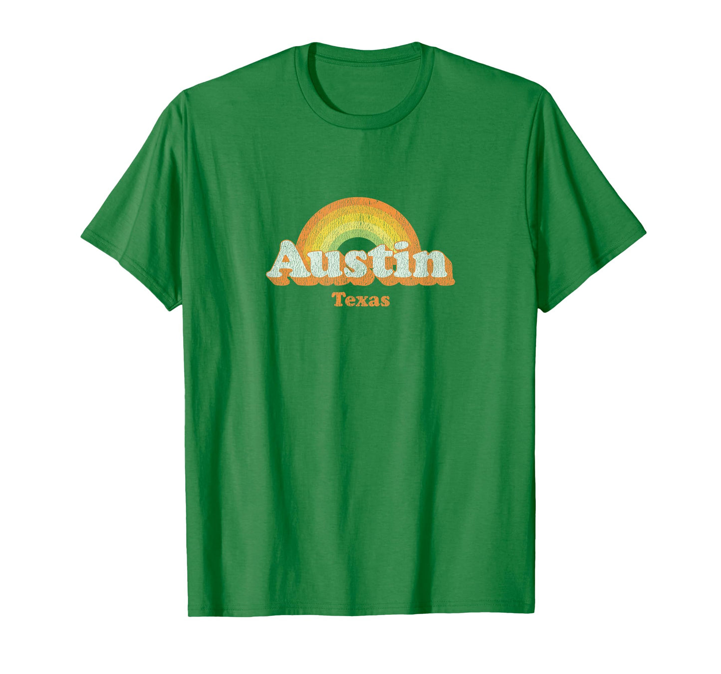 Retro Austin Texas TX T Shirt Vintage 70s Rainbow Tee Design T-Shirt
