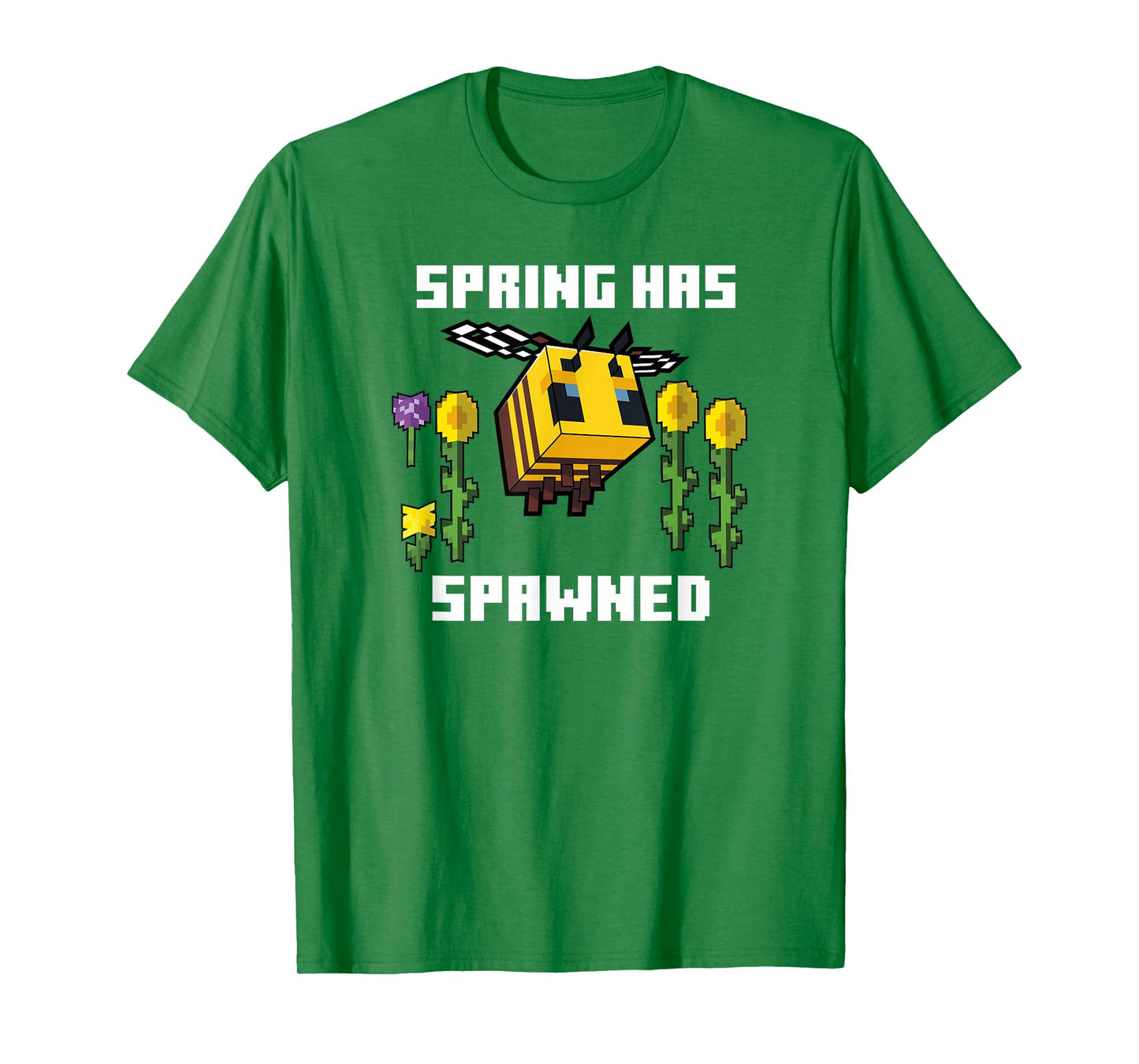 Minecraft Bee Spring Has Spawned Graphic Blocks T-Shirt