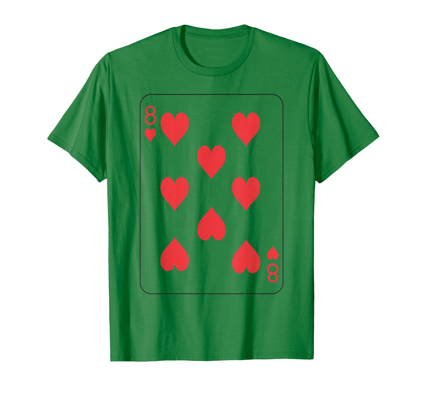 Eight of Hearts | Deck of Cards Front and Back Group Costume T-Shirt