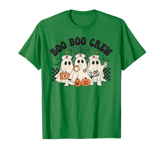 Boo Boo Crew Nurse Funny Ghost Women Halloween Nurse T-Shirt
