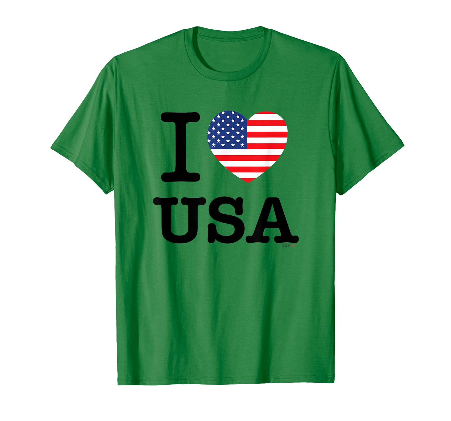 I Love USA T-Shirt, United States of America Flag Heart Tee T-Shirt