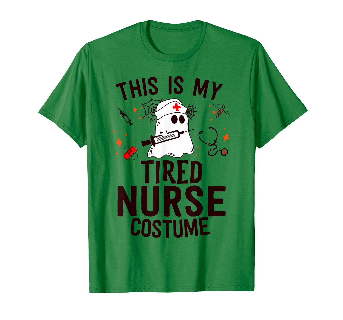 This Is Tired Nurse Costume Nursing Funny Ghost Halloween T-Shirt