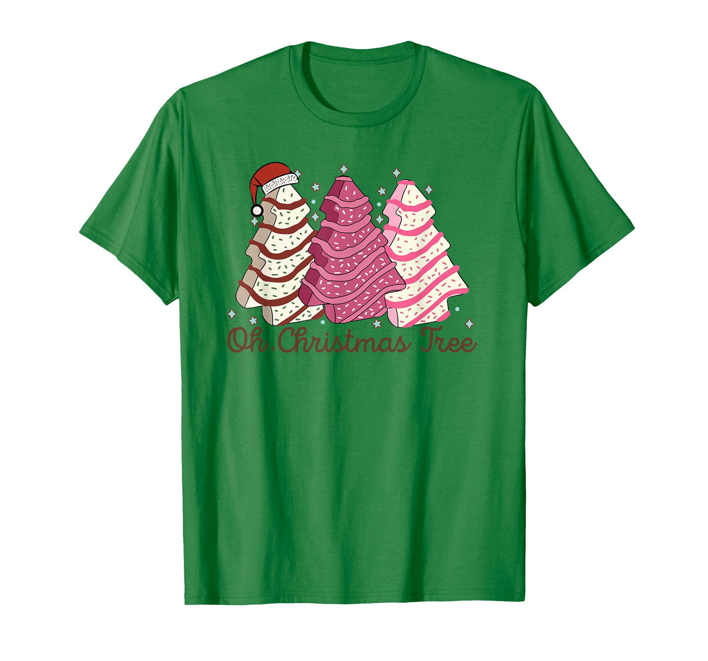 Oh Christmas Tree Cakes Funny Christmas Snack Cake Men Women T-Shirt