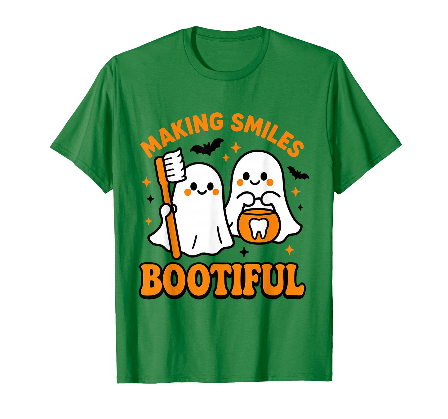 Making Smiles Bootiful Cute Dental Ghosts Halloween Dentist T-Shirt