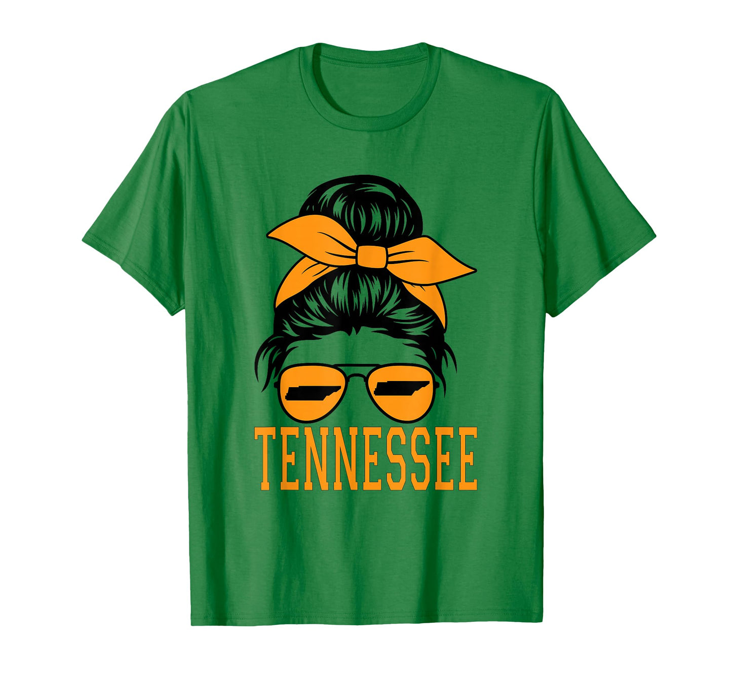 Tennessee State Women Tennessee Game Day Messy Bun TN T-Shirt