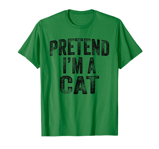 Pretend I'm A Cat Family Lazy Halloween Party Cat Costume T-Shirt