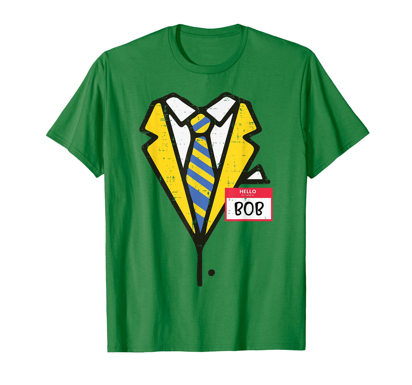 Halloween Tuxedo Hello My Name Bob Costume Boys Kids Men T-Shirt