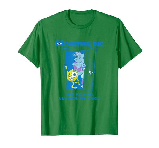 Disney Pixar Monsters, Inc. We Scare Because We Care Poster T-Shirt