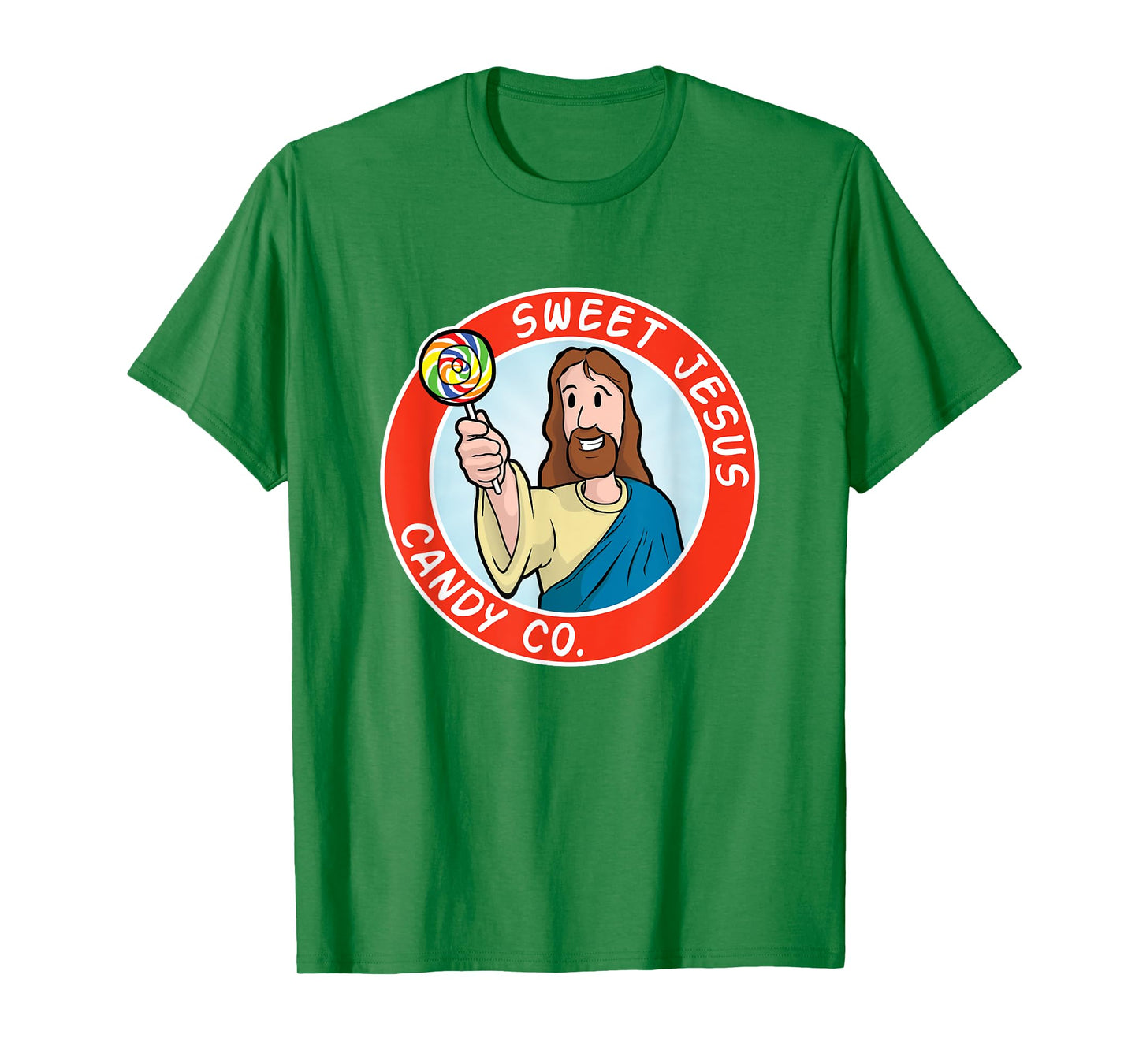 Sweet Jesus Candy Co. Christ Lollipop Parody Logo T-Shirt