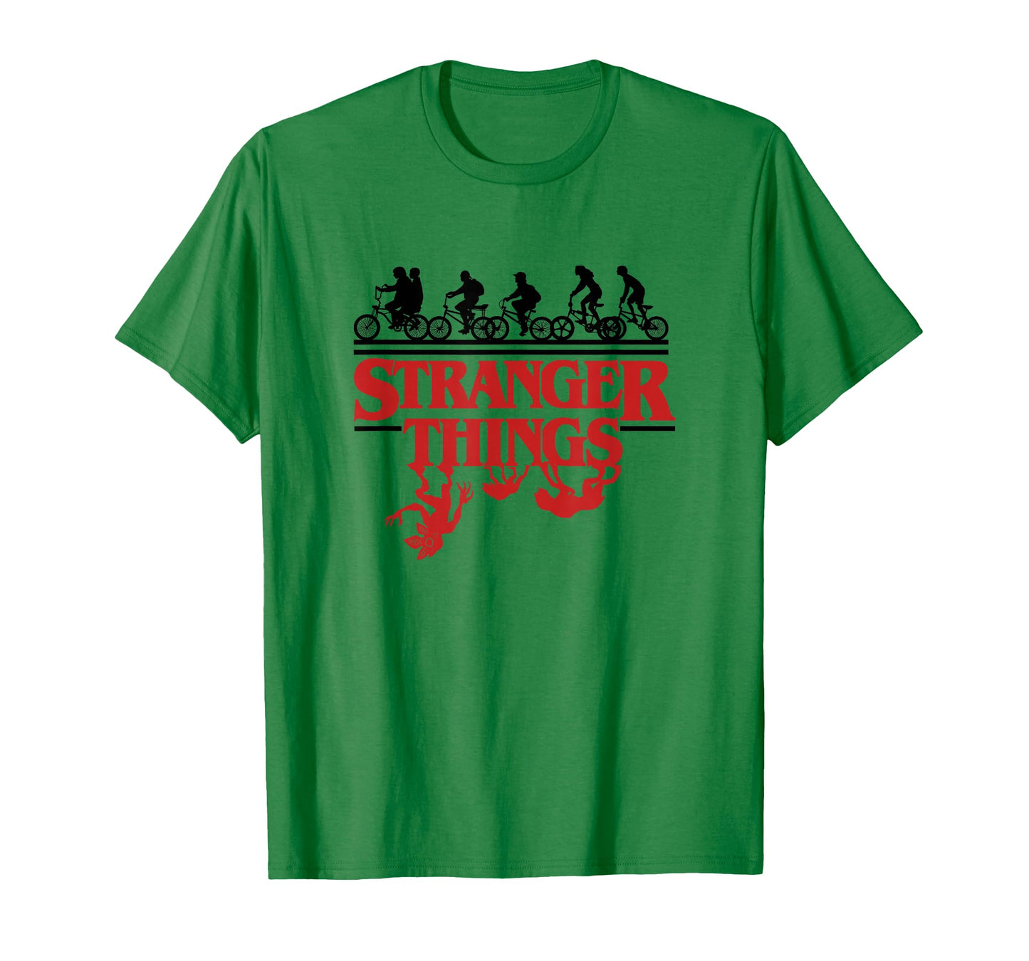 Stranger Things Kids Riding Bikes Hunted By Monsters T-Shirt