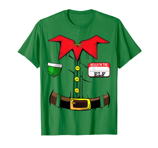 Custom Christmas I'm Elf Shirt Add Your Text Blank Name Tag T-Shirt