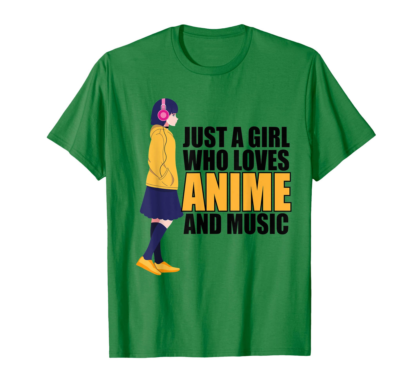 Just A Girl Who Loves Anime and Music Anime Lover Girls Teen T-Shirt