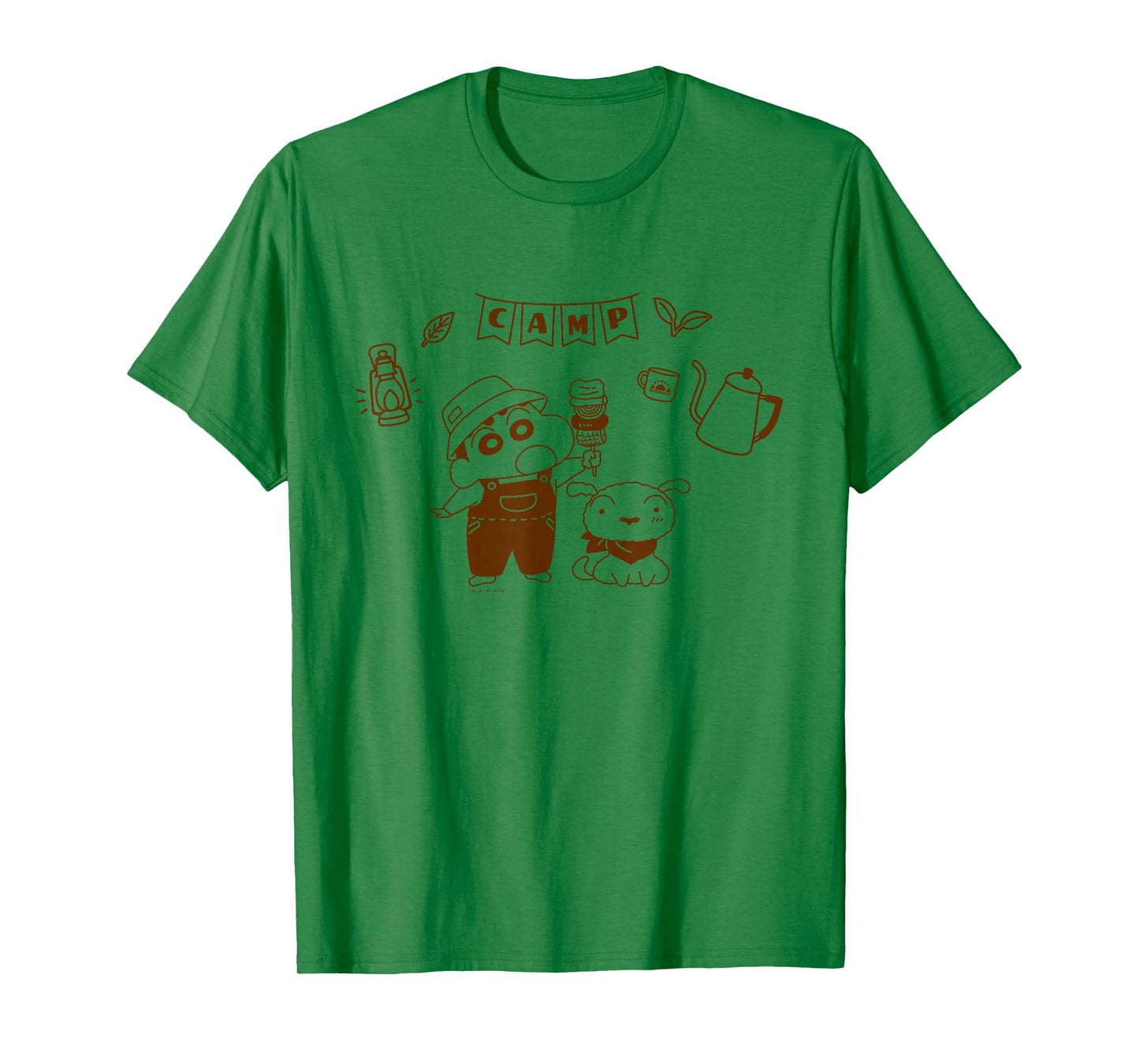 Crayon Shin-chan Nohara Family Camp Shin-chan and Shiro T-Shirt
