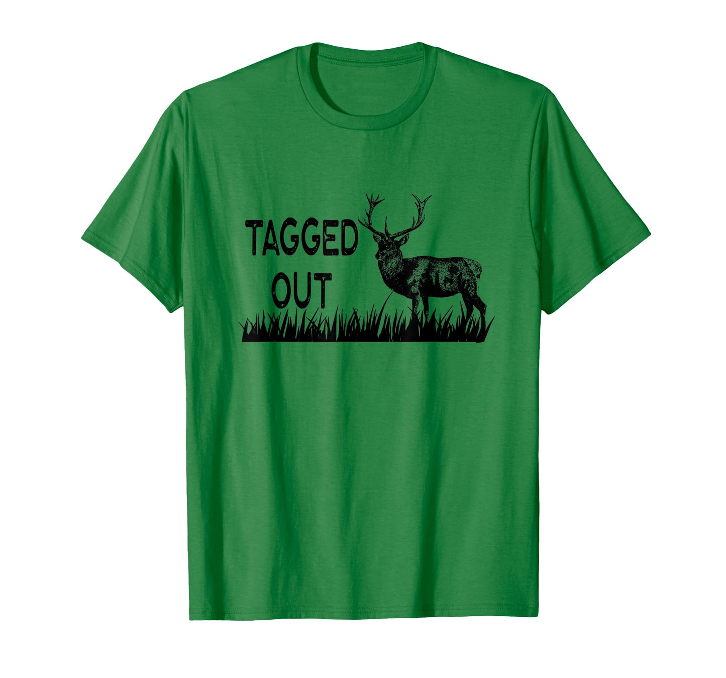 Tagged Out Vintage Graphic Hunter Hunt Elk Deer Antler Rack T-Shirt