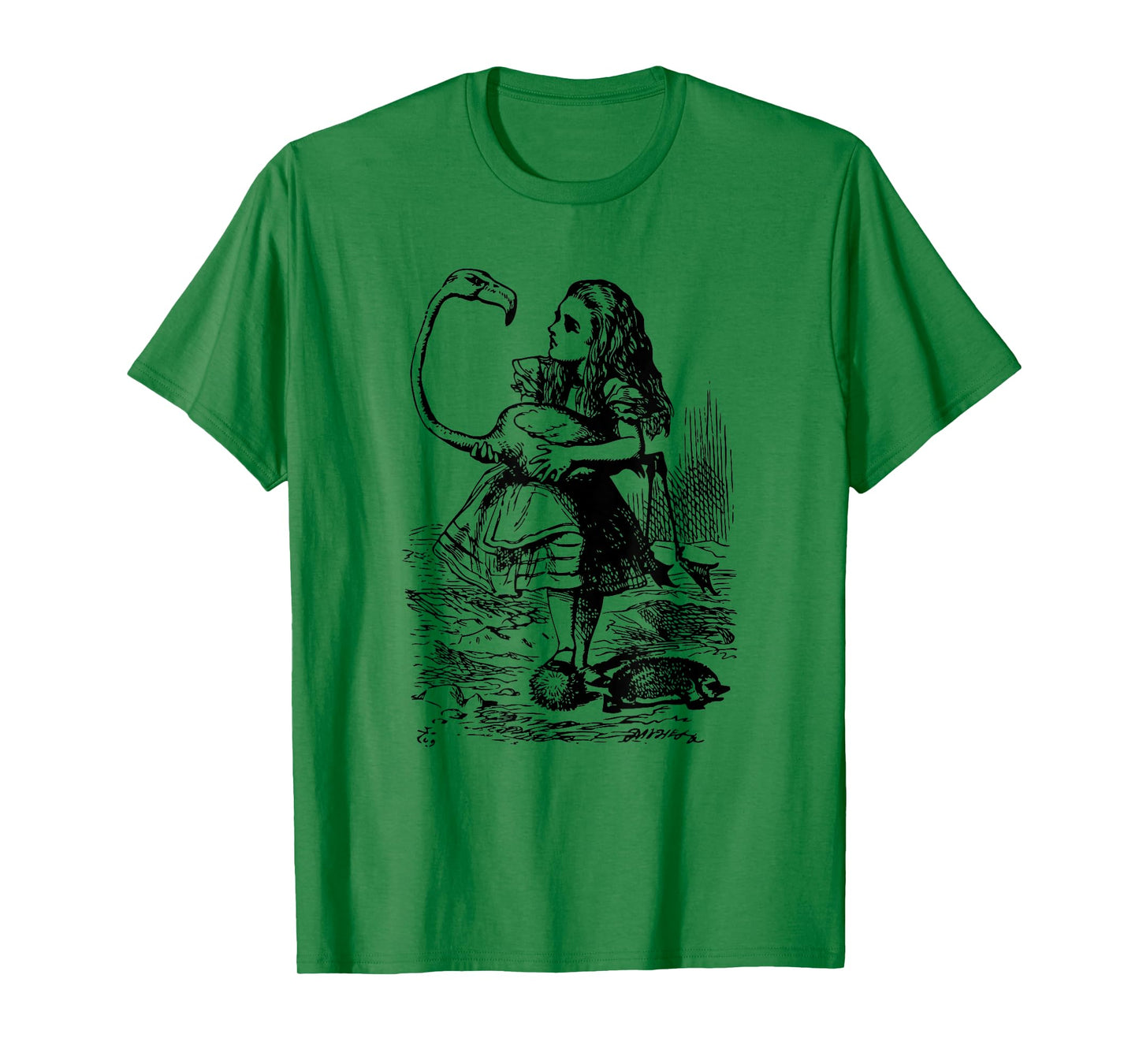 Big Texas Alice in Wonderland Alice Flamingo Croquet T-Shirt T-Shirt