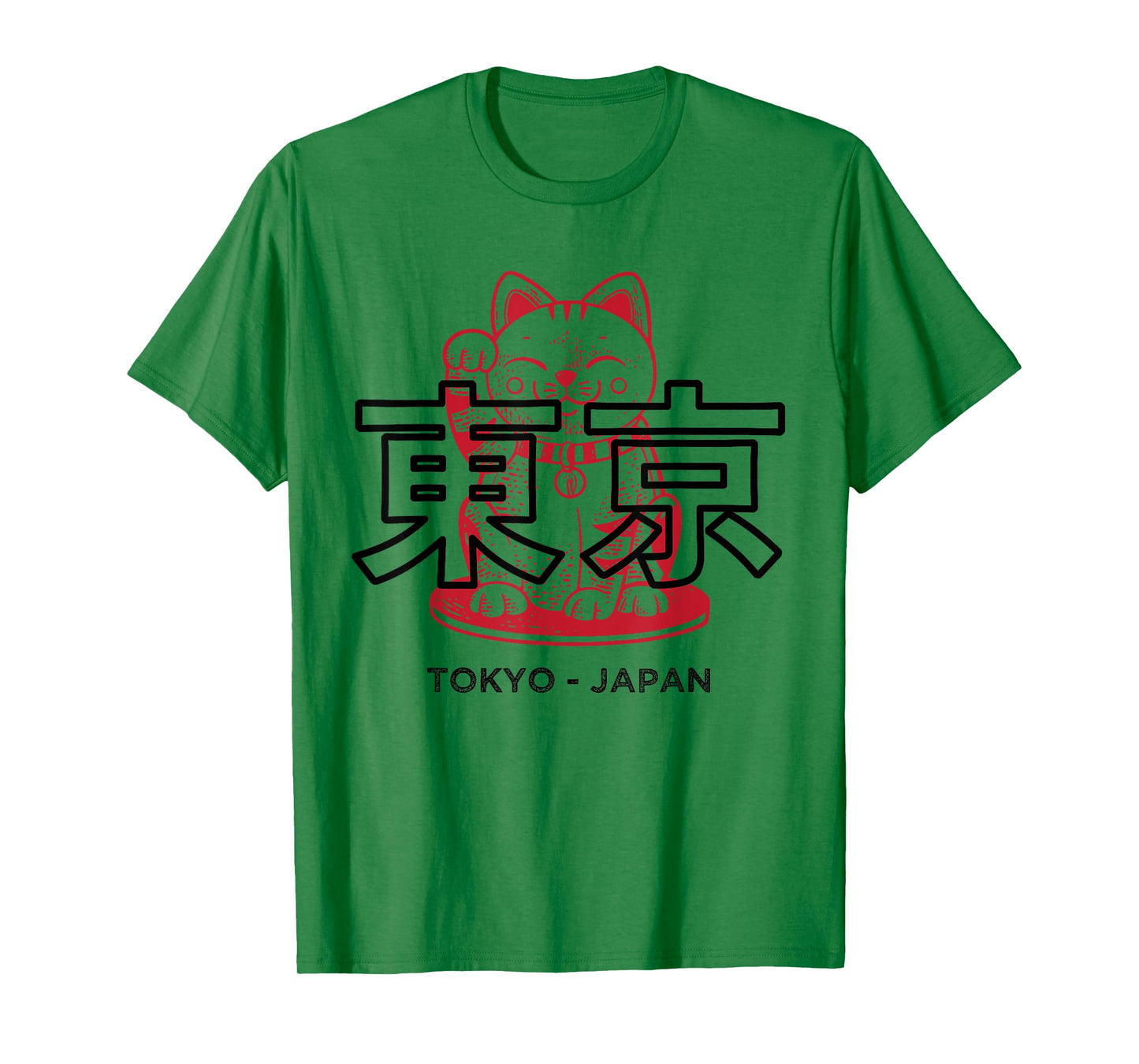 Maneki Neko Shirt Japanese Lucky Cat Anime Tokyo Japan T-Shirt