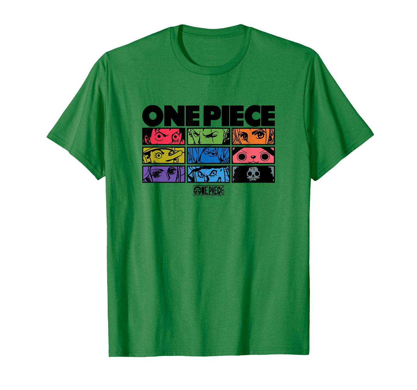 One Piece Anime Character Eyes Colorful Pop Art Grid T-Shirt