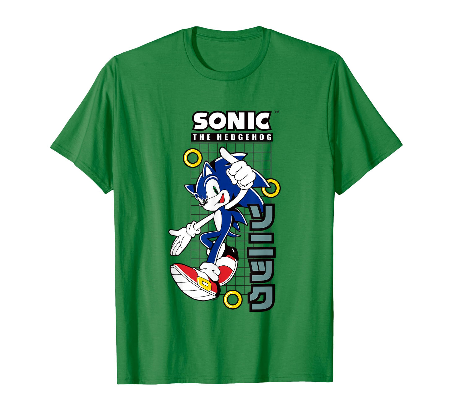 Sonic The Hedgehog Vintage Kanji Action Poster T-Shirt