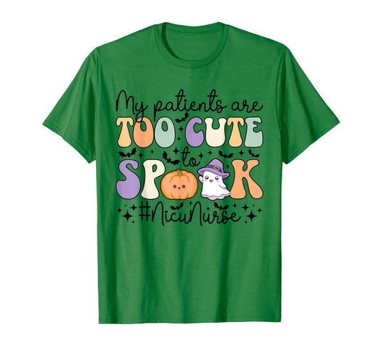 Too Cute To Spook NICU Nurse Spooky NICU Nurse Halloween T-Shirt
