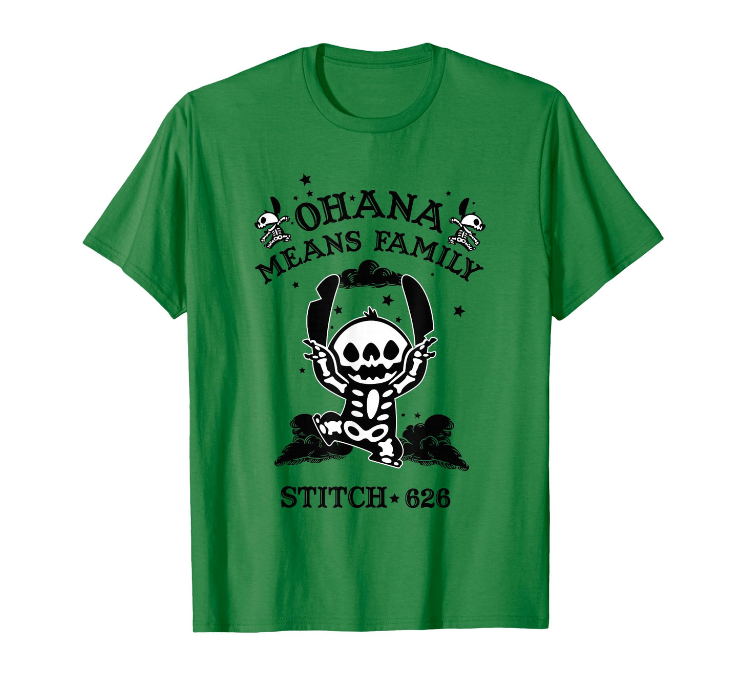Disney Lilo & Stitch Halloween Ohana Means Family Skeleton T-Shirt