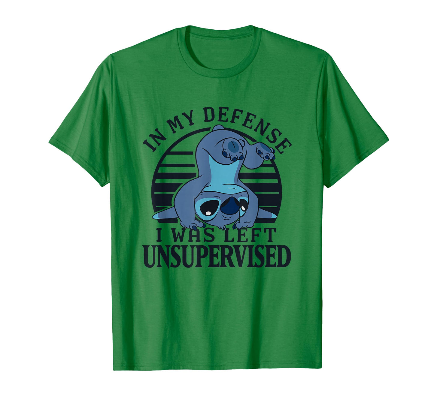 Disney Lilo & Stitch I was Left Unsupervised Retro Stripes T-Shirt