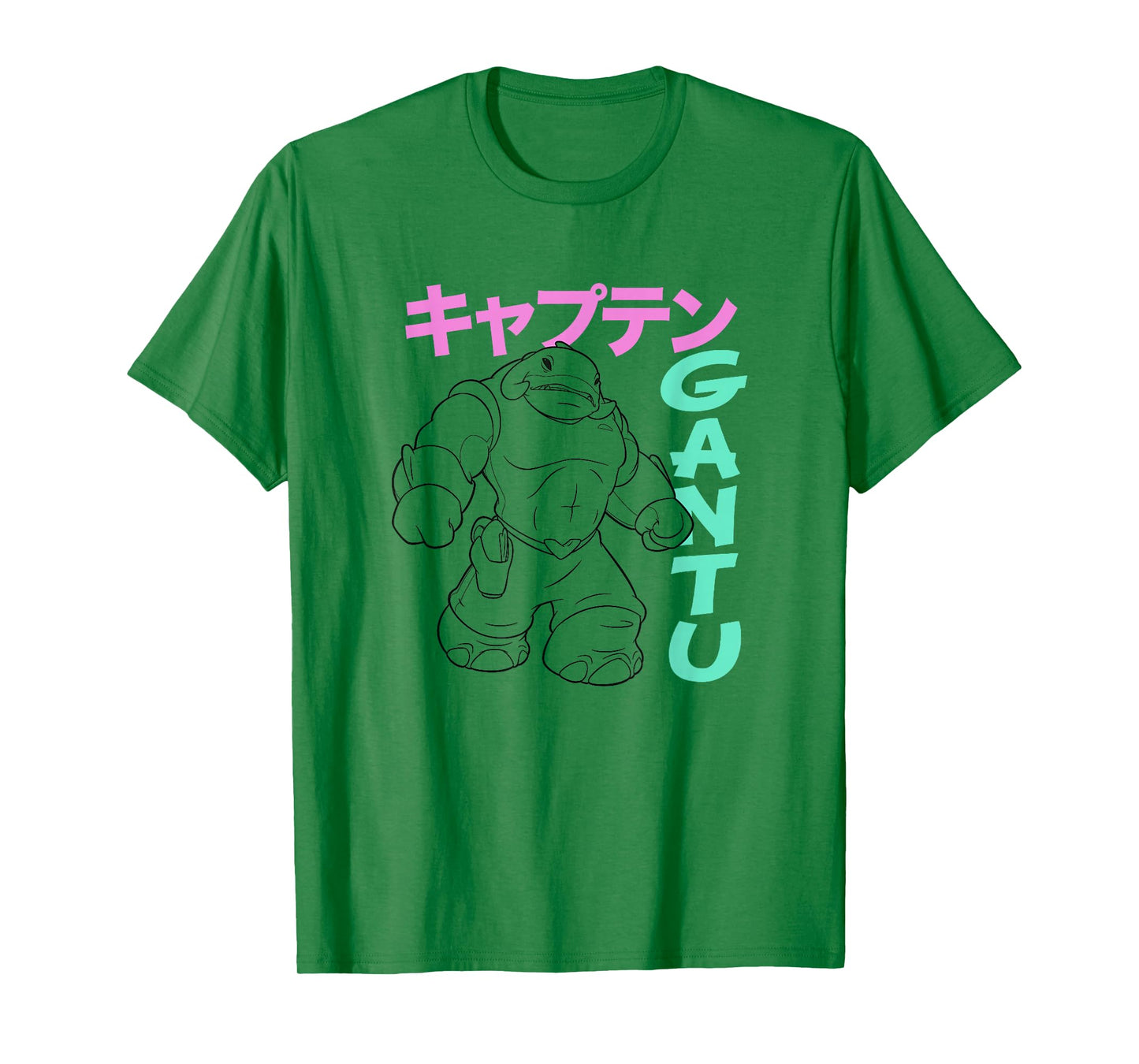Disney Lilo & Stitch Retro Captain Gantu Line Art Kanji T-Shirt