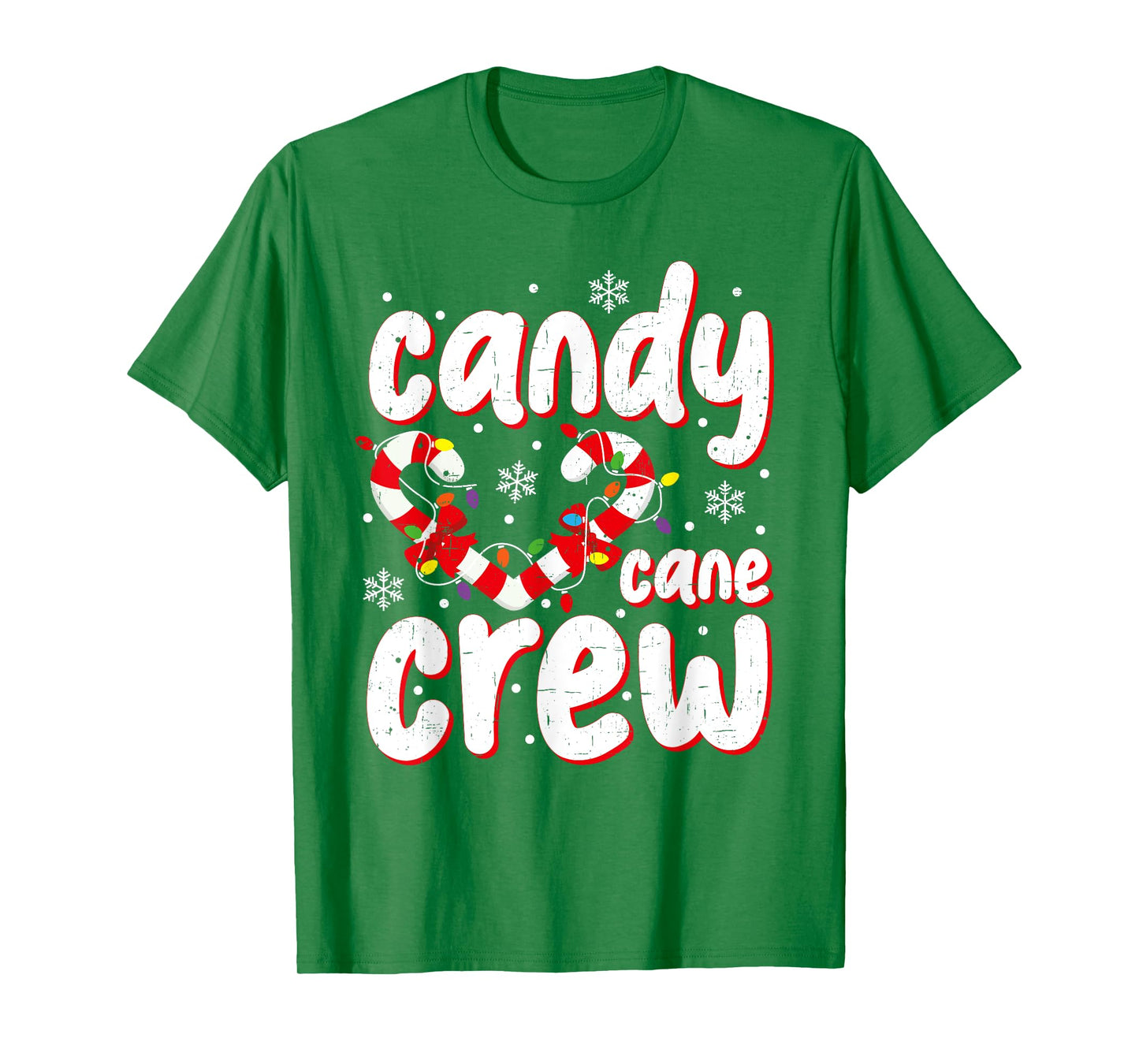 Christmas Candy Cane Crew Santa Xmas Kids Toddler Women Men T-Shirt