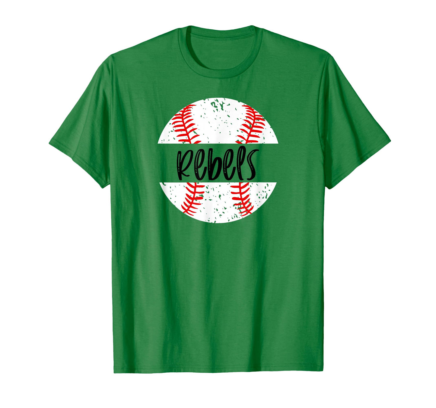 Rebels Baseball Team Mascot School Spirit Game Day T-Shirt
