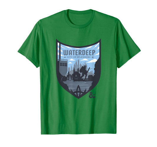 Dungeons & Dragons Waterdeep City Of Splendors Shield Logo T-Shirt