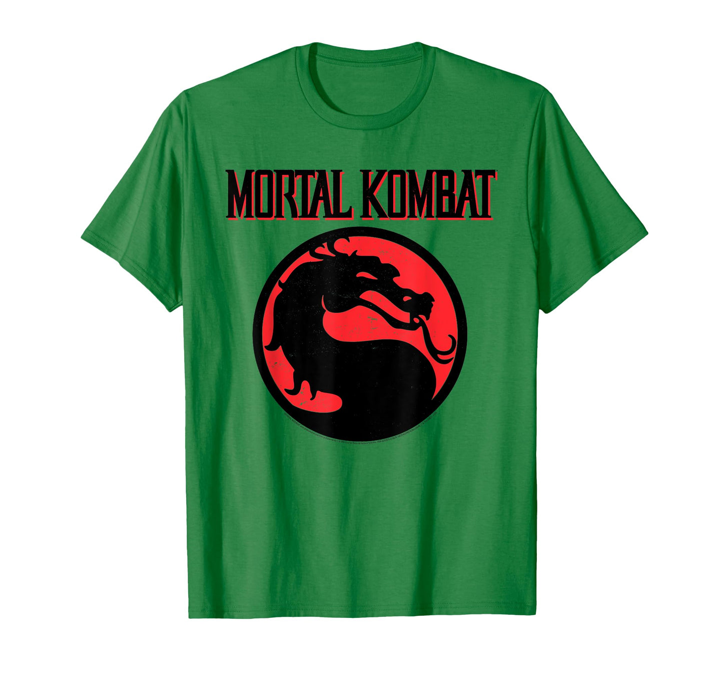 Mortal Kombat Vintage Black and Red Dragon Logo Video Game T-Shirt