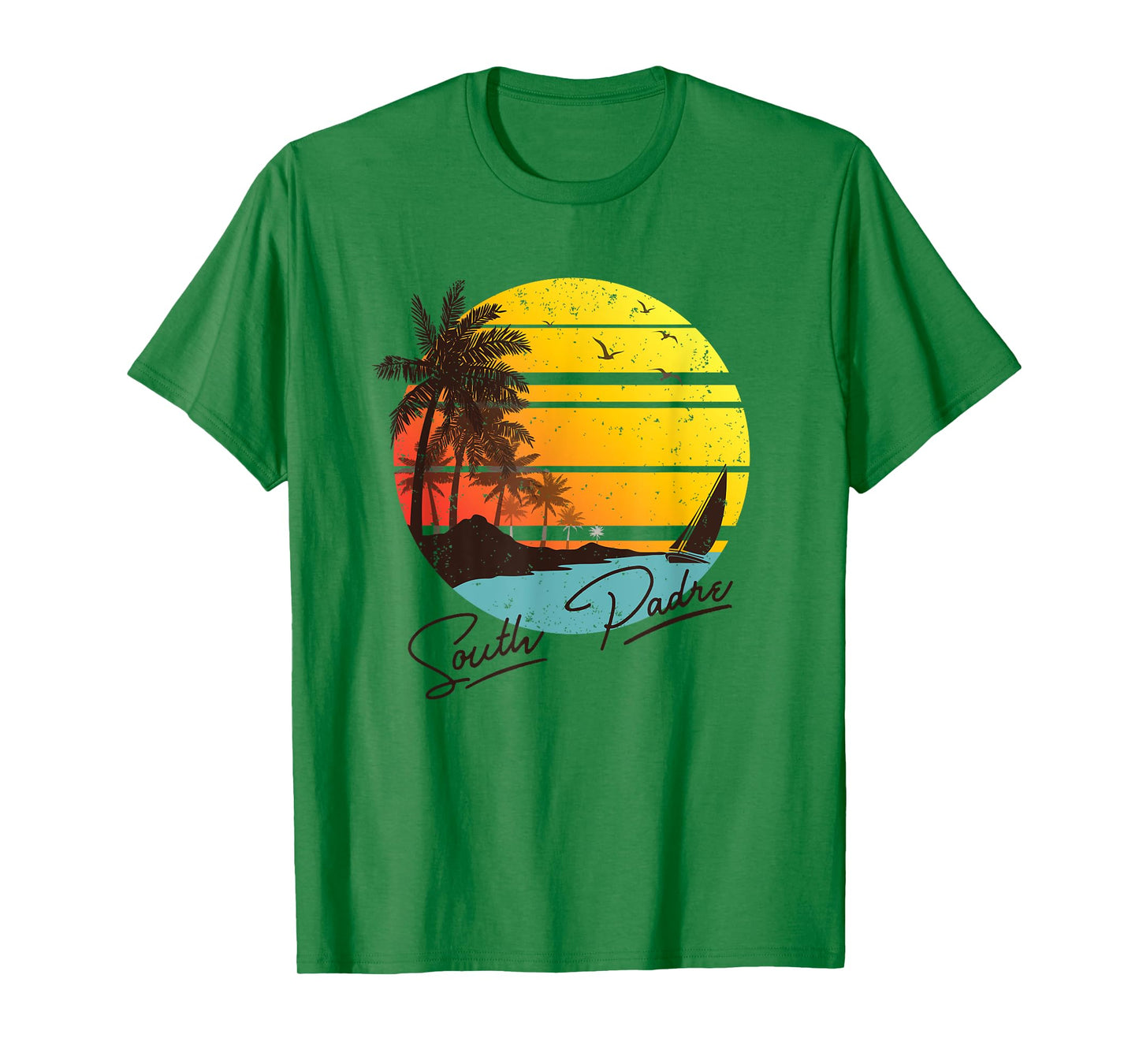 South Padre Island Texas Retro Summer Tropical Beach T-Shirt