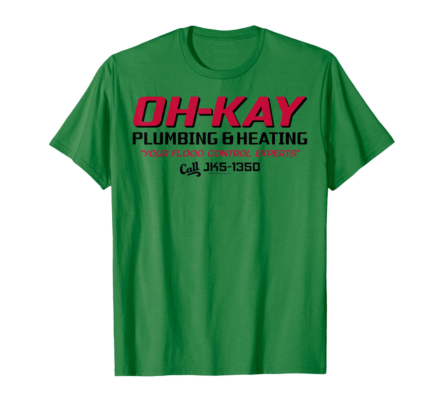 Home Alone Oh-Kay Plumbing & Heating Logo T-Shirt