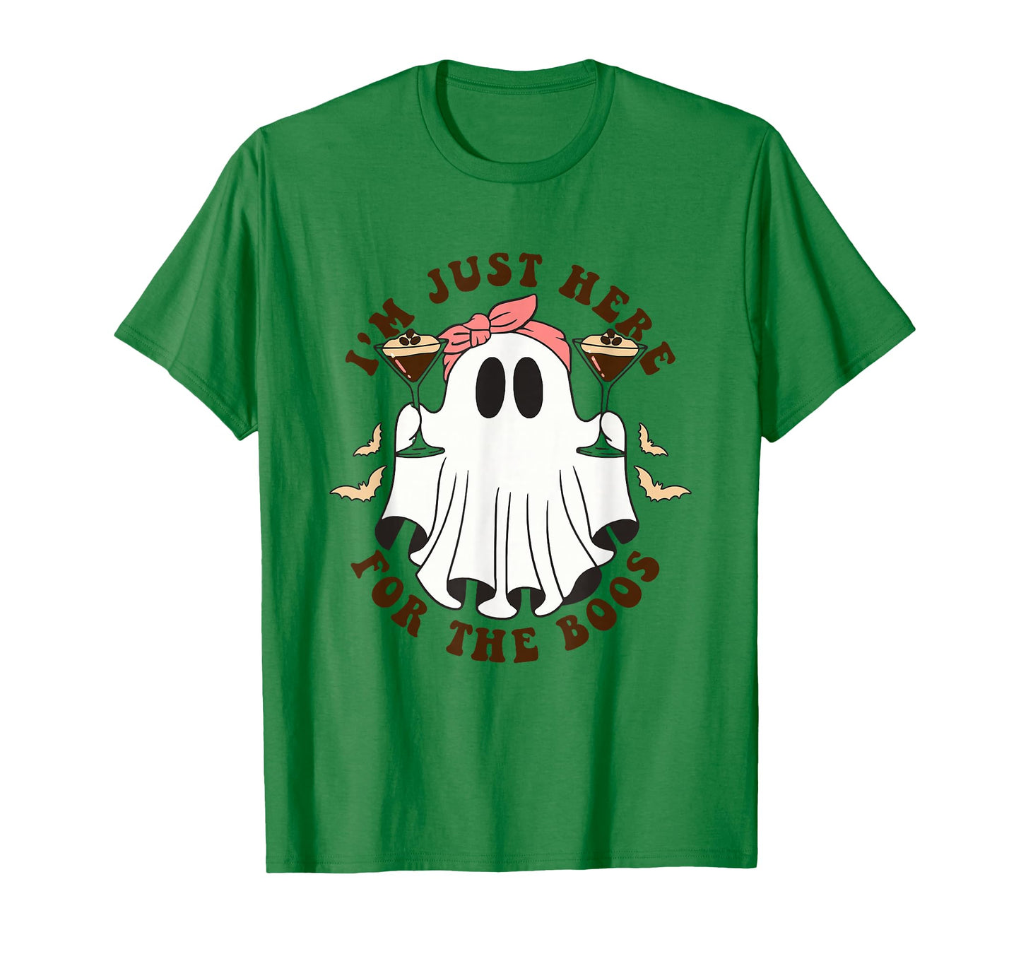 I'm Just Here for The Boos Halloween Espresso Martini Ghost T-Shirt