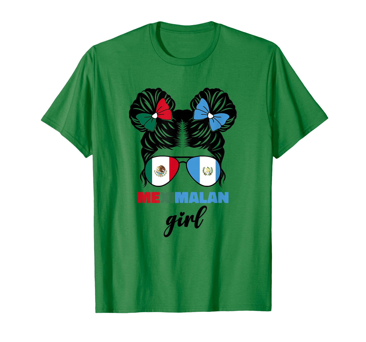 Half Mexican and Guatemalan Mexico Guatemala Flag Girl Kids T-Shirt
