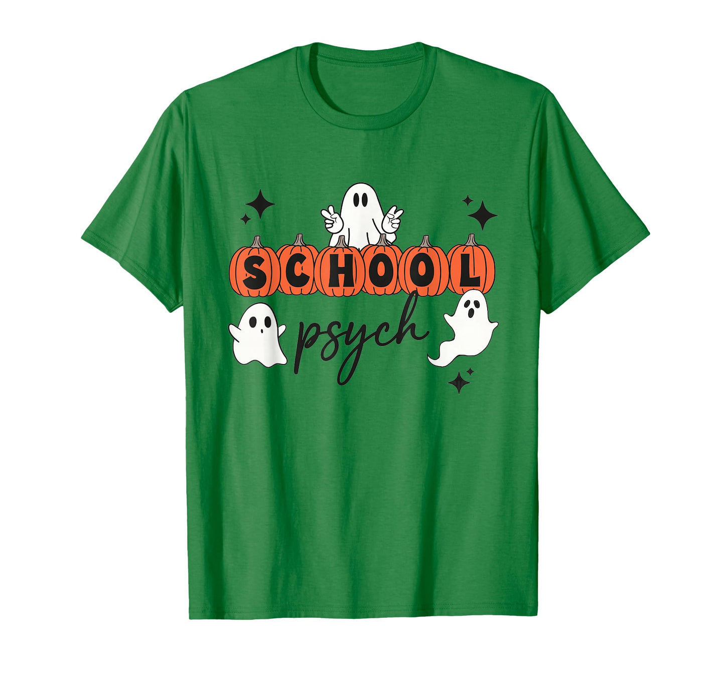 One Spooky School Psychologist Halloween Pumpkin Ghosts T-Shirt