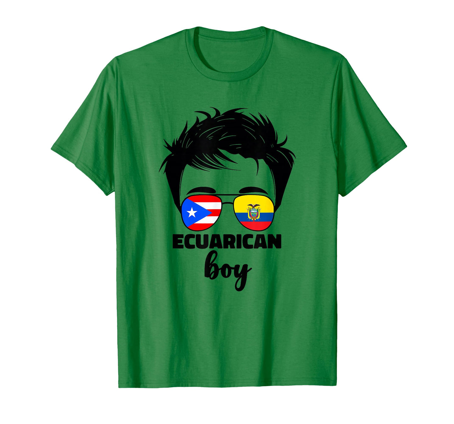 Half Ecuadorian And Puerto Rican Rico Ecuador Flag Kids Boy T-Shirt