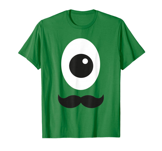 Giant Cyclops Eye and Mustache Monster Alien T-Shirt