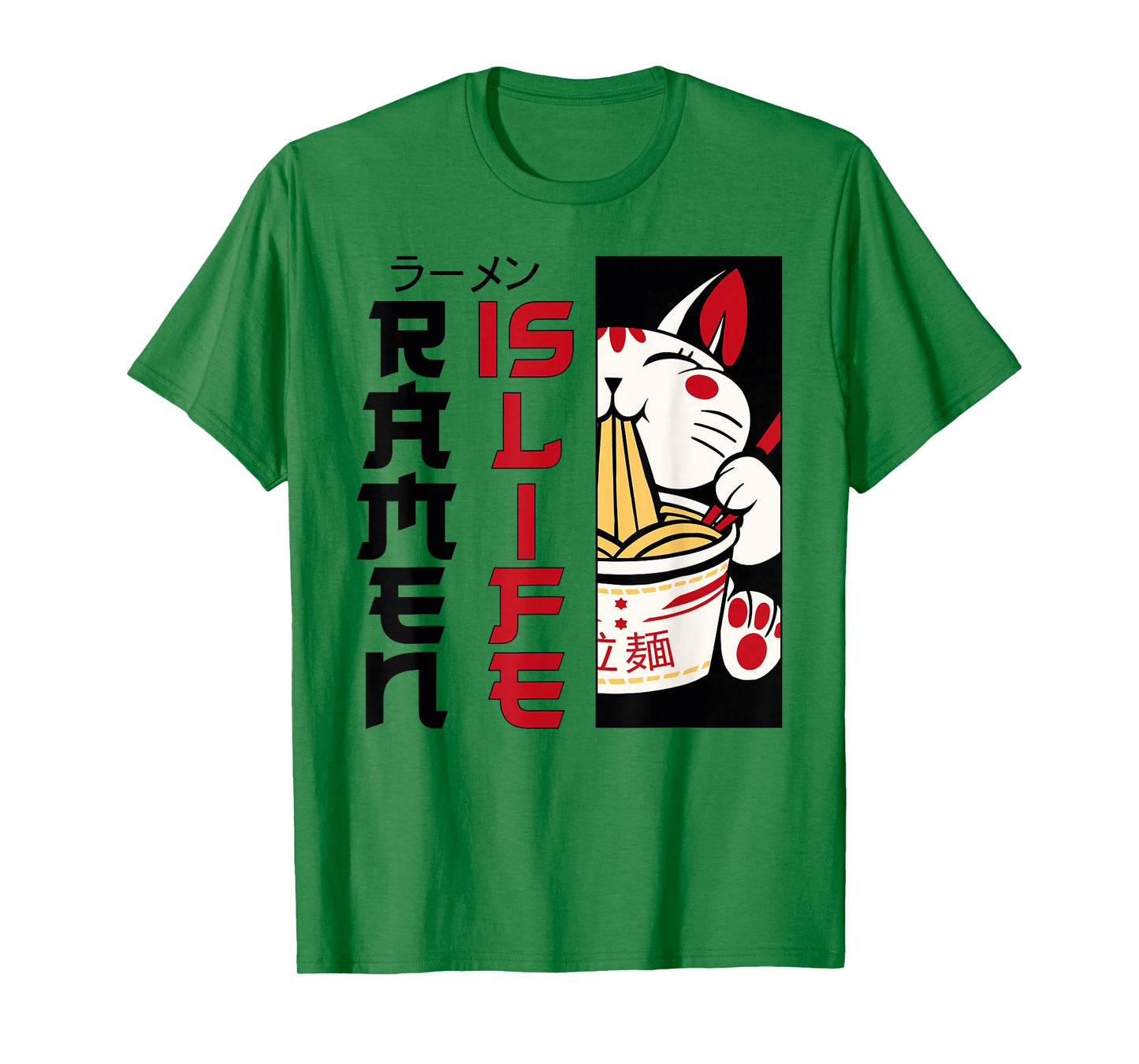 Ramen Noodle Bowl Love Japanese Kawaii Cat Ramen Is Life T-Shirt