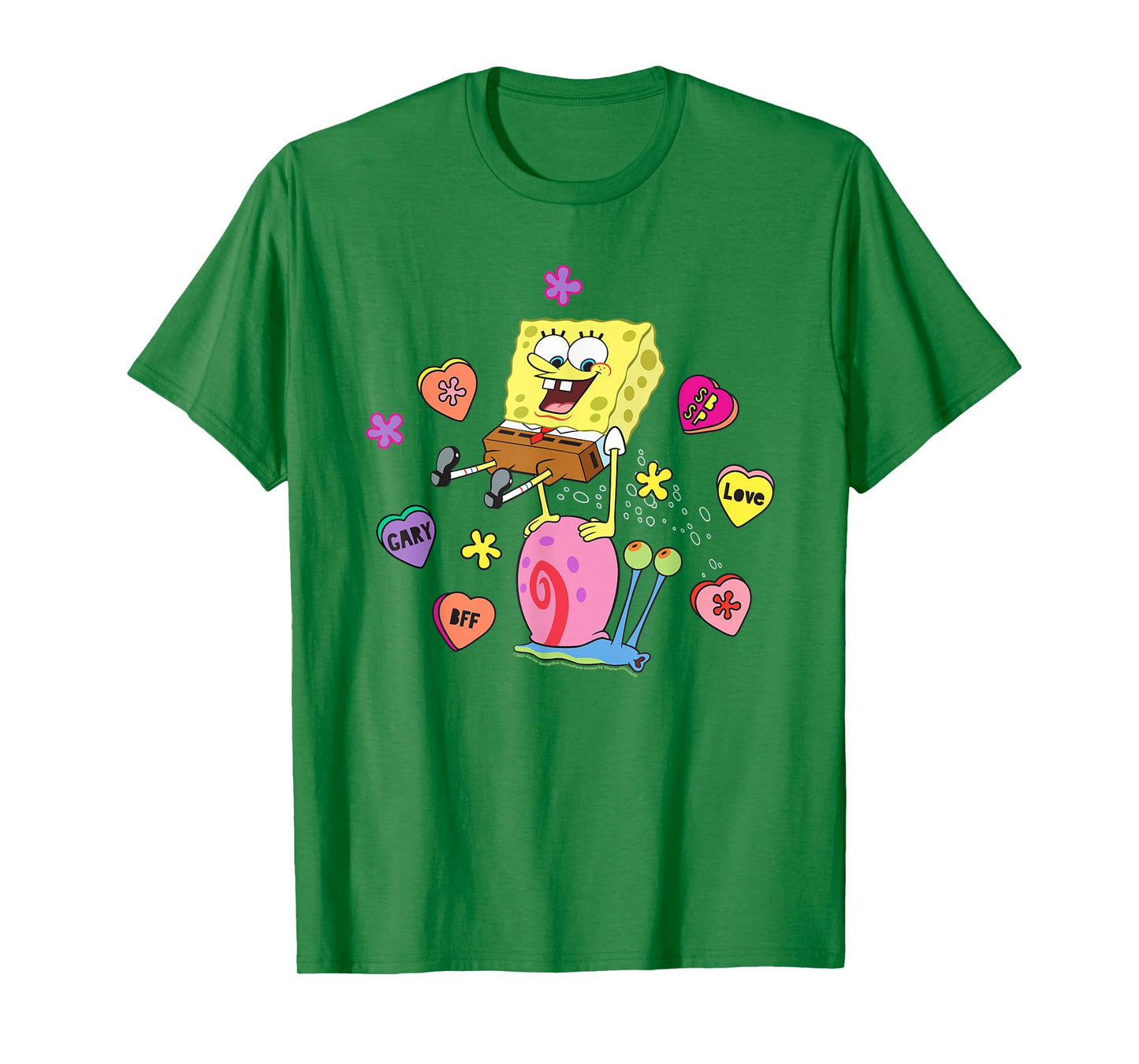 SpongeBob SquarePants And Gary BFF Valentine's Candy Hearts T-Shirt