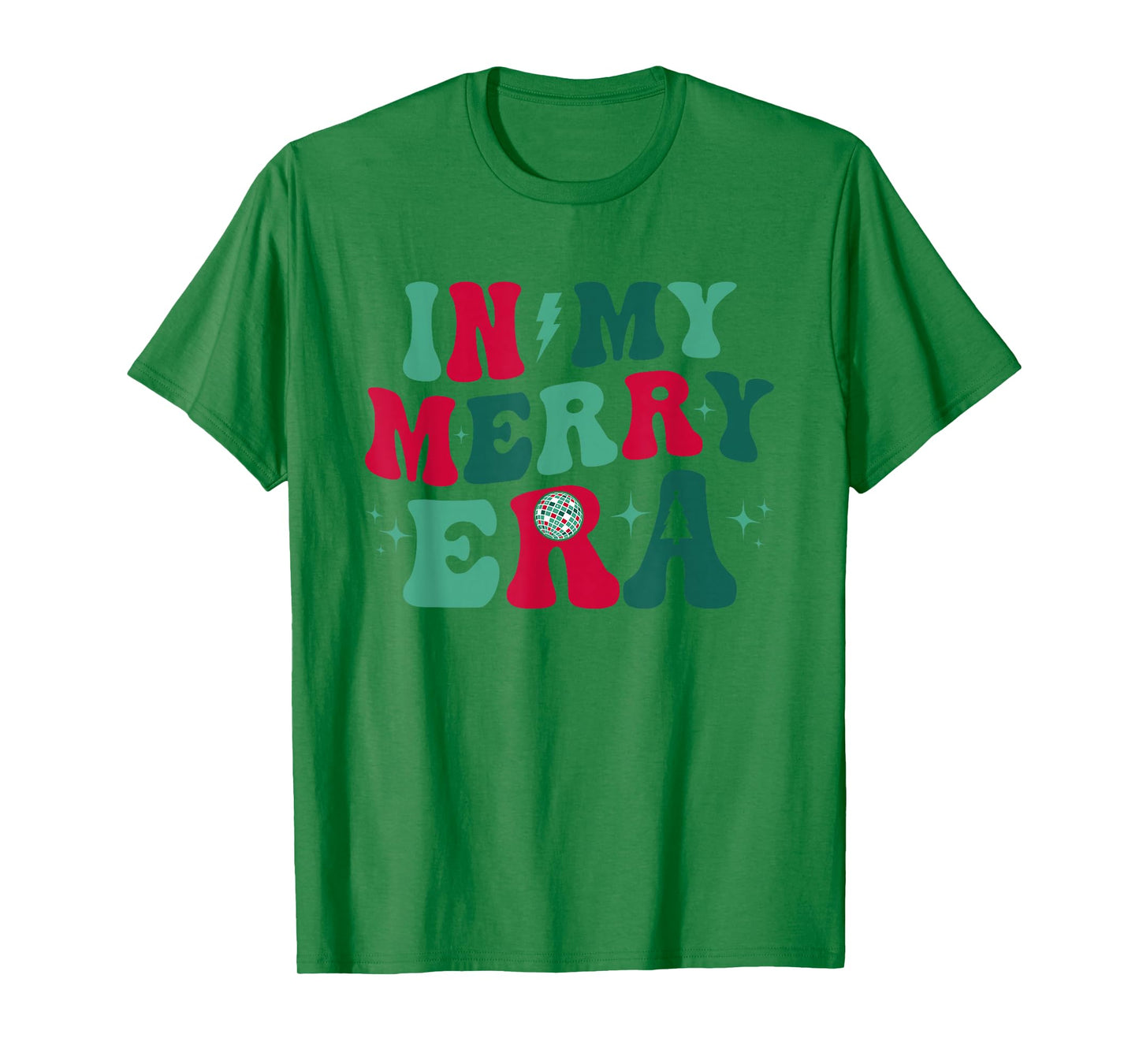Christmas In My Merry Era Xmas Holiday Groovy Xmas Pajamas T-Shirt
