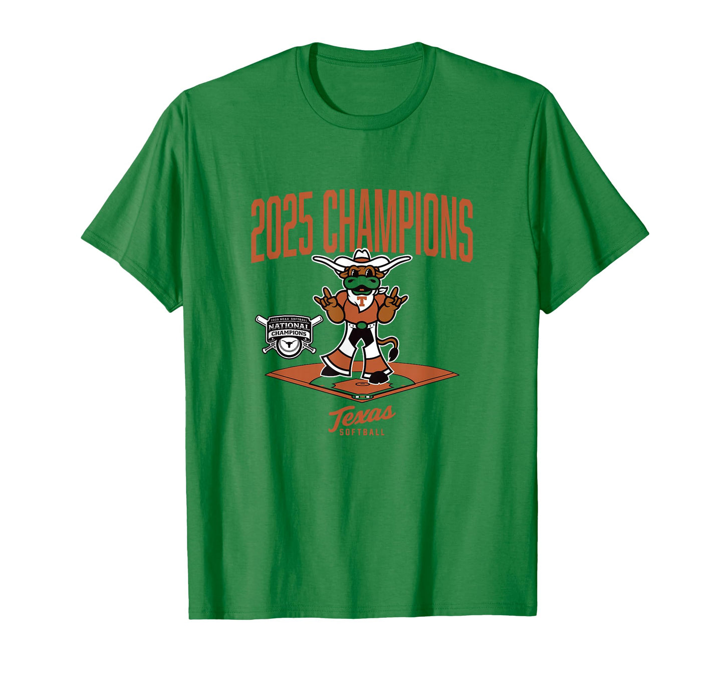 Texas Longhorns - 2025 Champs Diamond - NCAA Softball T-Shirt