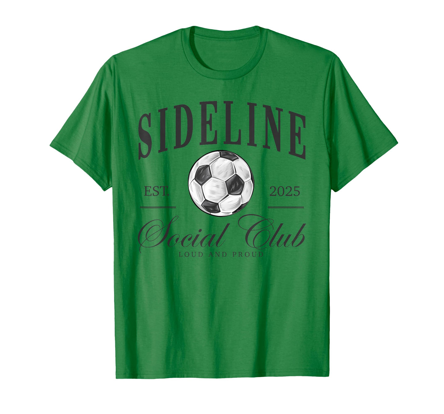 Women Sideline Social Club Soccer Mom Game Day Mothers Day T-Shirt